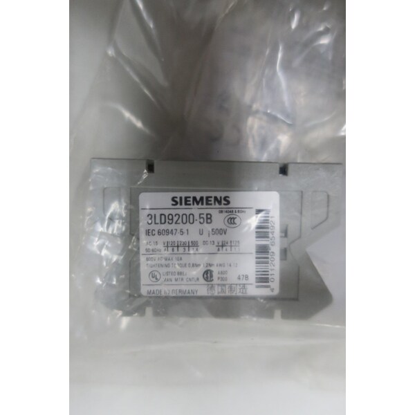 Interruptor auxiliar Siemens 600V-AC 10A parte y accesorio del contactor - 3LD9200-5B
