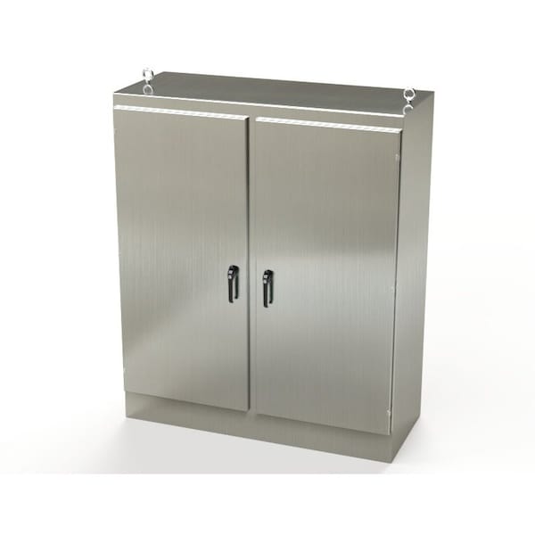 Saginaw Control & Engineering 304 Stainless Steel Electrical Enclosures, 72 in H, 24 in D, 60 in W, NEMA 3R, 4, 4X, 12, 13 - SCE-72EL6024SSFSD