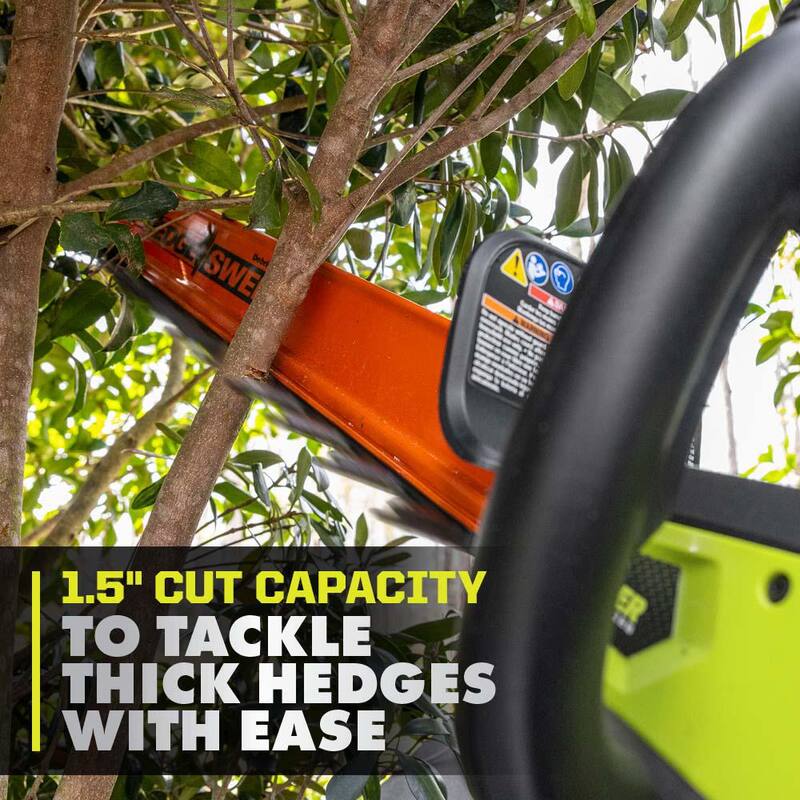 RYOBI 40V HP Brushless Whisper Series 26 in. Cordless Battery Hedge Trimmer (Tool Only) - RY40606BTL