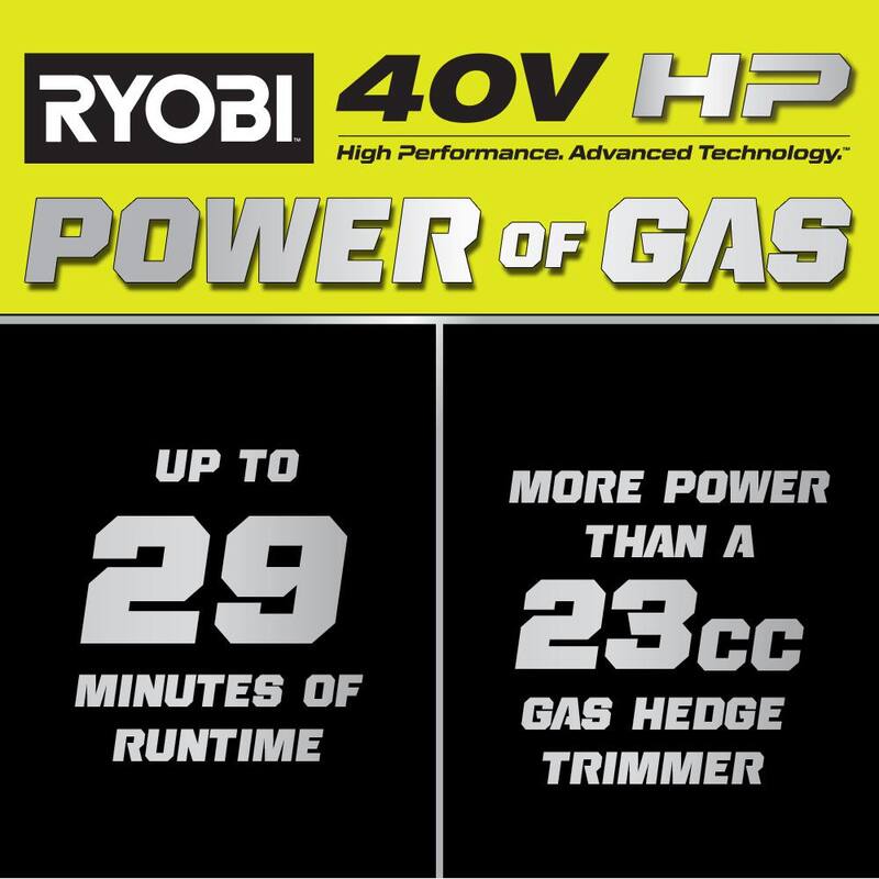 RYOBI 40V HP Brushless Whisper Series 26 in. Cordless Battery Hedge Trimmer (Tool Only) - RY40606BTL