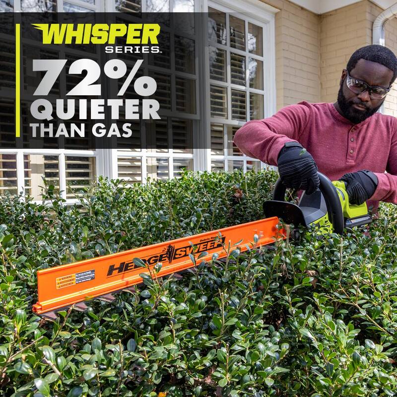 RYOBI 40V HP Brushless Whisper Series 26 in. Cordless Battery Hedge Trimmer (Tool Only) - RY40606BTL