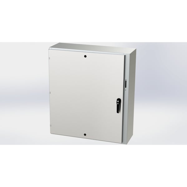 Saginaw Control & Engineering 316 Stainless Steel Electrical Enclosures, 42 in H, 12 in D, 37.38 in W, NEMA 3R, 4, 4X, 12, 13 - SCE-42XEL3712SS6LP