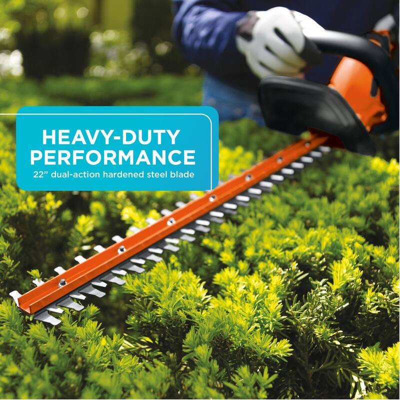 BLACK+DECKER 20V MAX 22in. Cordless Battery Powered Hedge Trimmer (Tool Only) - LHT2220B