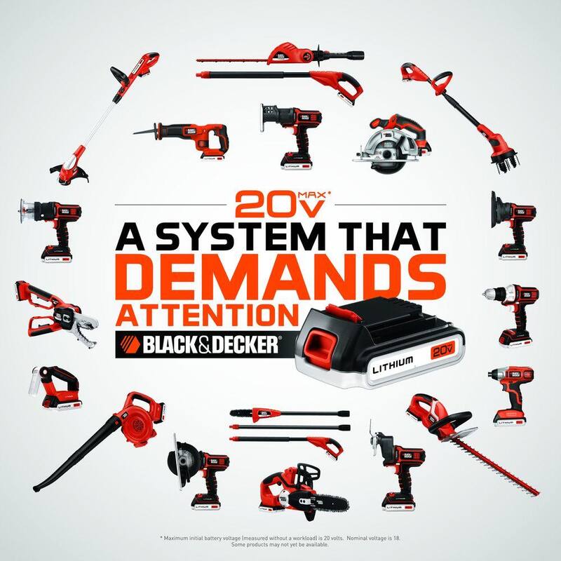 BLACK+DECKER 20V MAX 22in. Cordless Battery Powered Hedge Trimmer (Tool Only) - LHT2220B