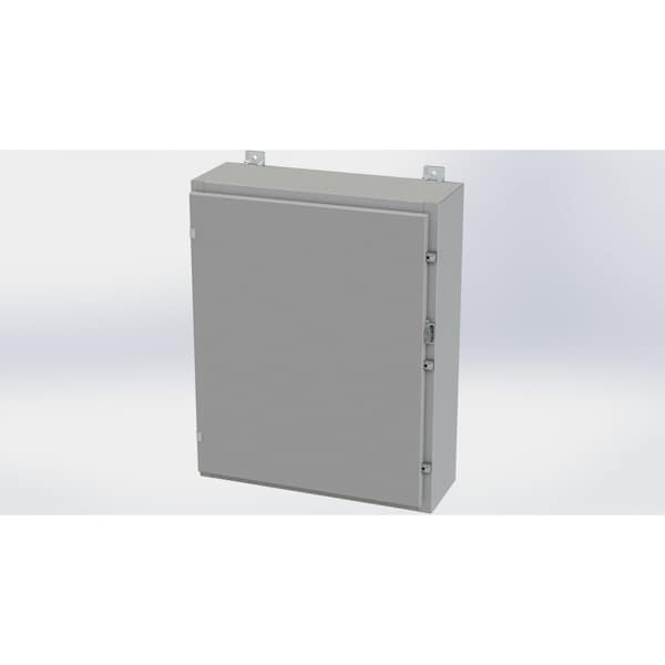 Saginaw Control & Engineering Carbon Steel Electrical Enclosures, 30 in H, 8 in D, 24 in W, NEMA 4, Hinged - SCE-30H2408LP