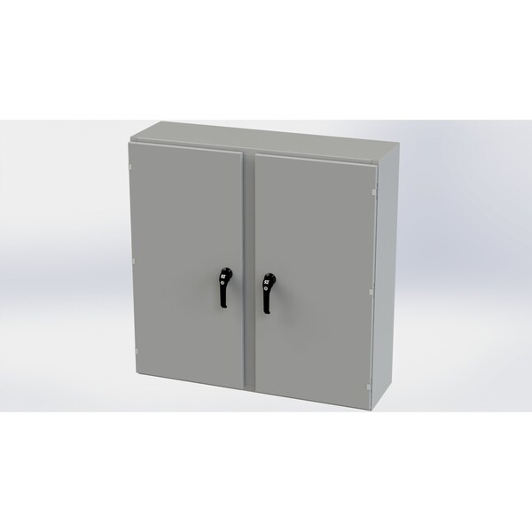 Saginaw Control & Engineering Carbon Steel Electrical Enclosures, 42 in H, 12 in D, 42 in W, NEMA 3R, 4, 12, 13, Hinged - SCE-42EL4212WFLP