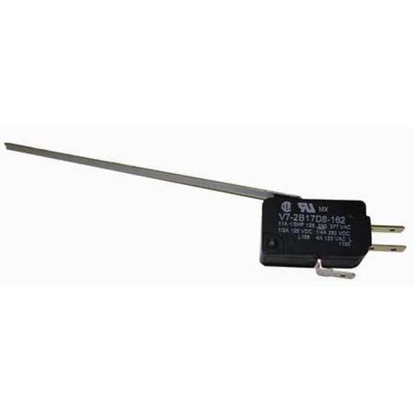 Interruptor de acción rápida en miniatura Honeywell, palanca, actuador largo, SPDT, calificación de contacto de 3A @ 240V AC - V7-2B17D8-162