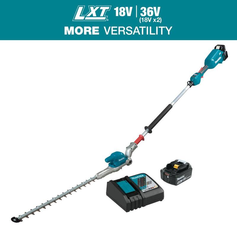 Makita LXT 18V Lithium-Ion Brushless 20 in. Articulating Pole Hedge Trimmer Kit (5.0 Ah) - XNU01T