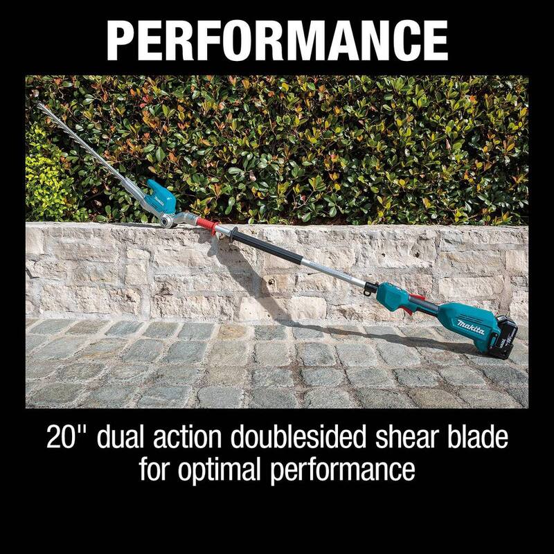 Makita LXT 18V Lithium-Ion Brushless 20 in. Articulating Pole Hedge Trimmer Kit (5.0 Ah) - XNU01T