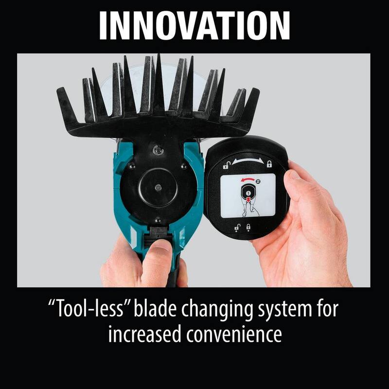 Makita LXT 18V Lithium-Ion Cordless Grass Shear with Hedge Trimmer Blade, Tool Only - XMU04ZX