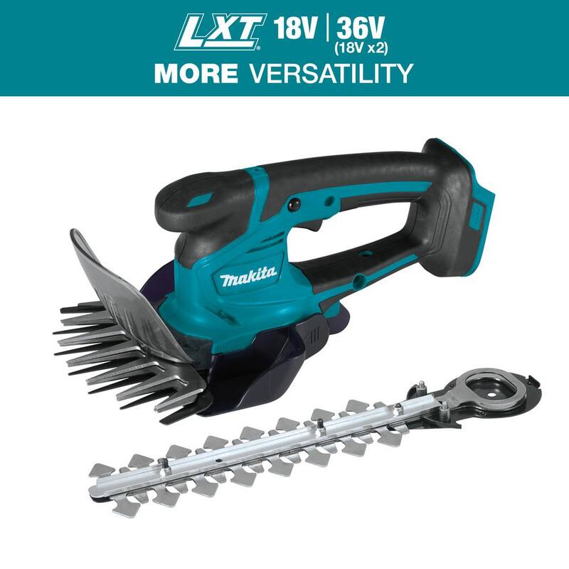 Makita LXT 18V Lithium-Ion Cordless Grass Shear with Hedge Trimmer Blade, Tool Only - XMU04ZX