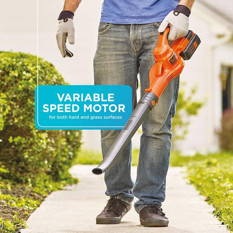 BLACK+DECKER 40V MAX Brushless Cordless Battery Powered String Trimmer (1) 2Ah Battery & Charger & Leaf Blower (Tool Only) - LCC140