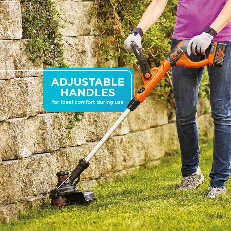 BLACK+DECKER 40V MAX Brushless Cordless Battery Powered String Trimmer (1) 2Ah Battery & Charger & Leaf Blower (Tool Only) - LCC140