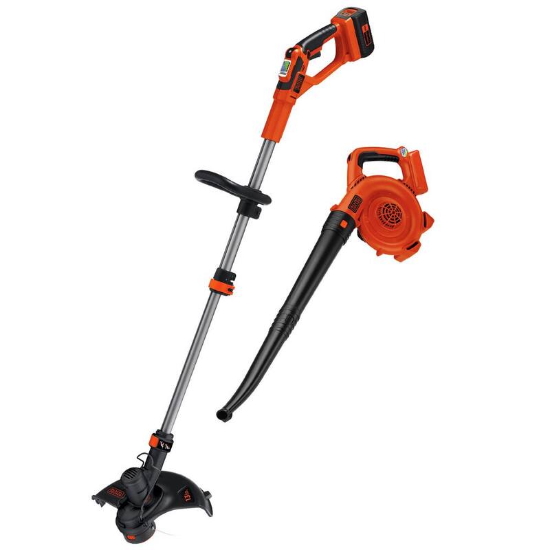 BLACK+DECKER 40V MAX Brushless Cordless Battery Powered String Trimmer (1) 2Ah Battery & Charger & Leaf Blower (Tool Only) - LCC140