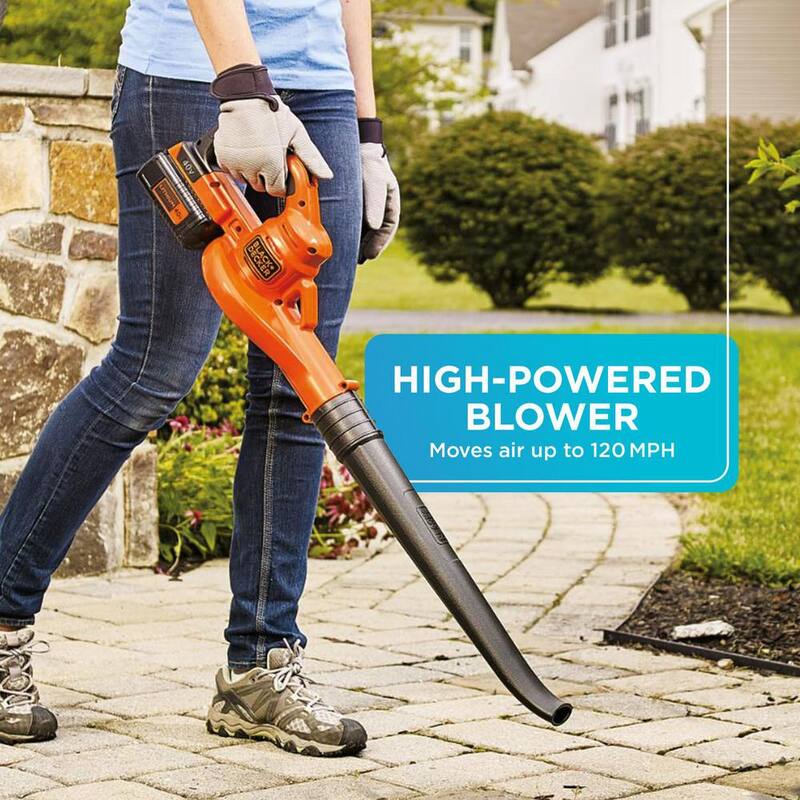 BLACK+DECKER 40V MAX Brushless Cordless Battery Powered String Trimmer (1) 2Ah Battery & Charger & Leaf Blower (Tool Only) - LCC140