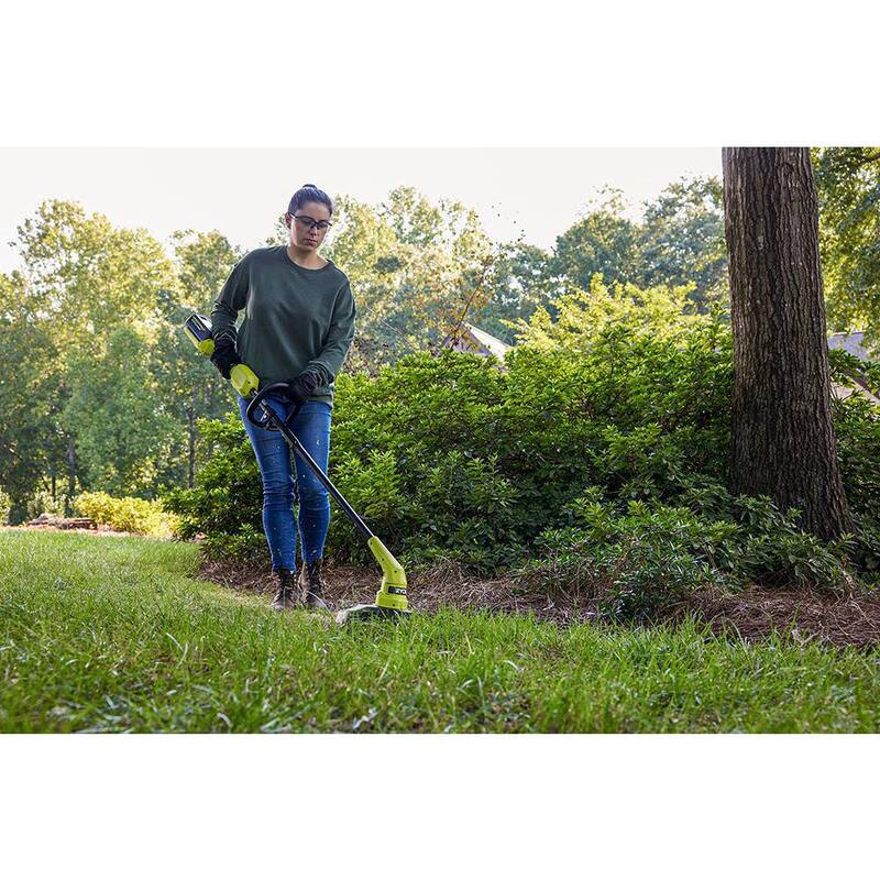 RYOBI 40V Cordless Battery String Trimmer and 120 MPH 450 MPH Jet Fan Leaf Blower (2-Tool) - RY402013BTL-BLW