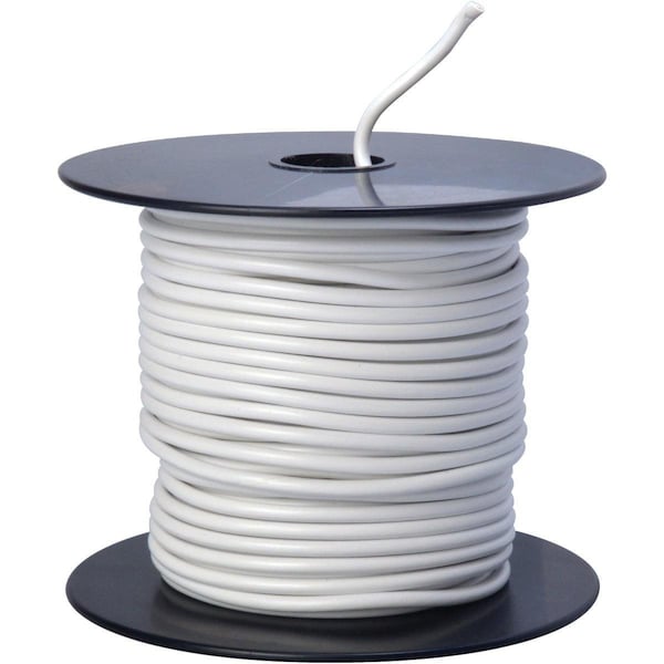 Road Power 100 Ft. 14 Ga. PVC-Coated Primary Wire, White - 55669023