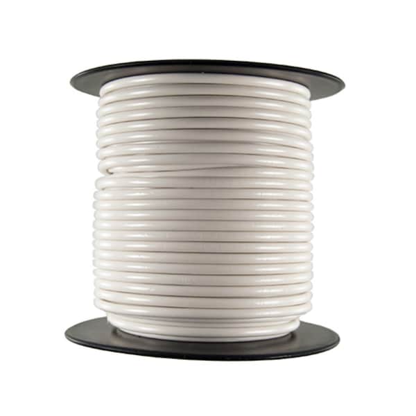 The Best Connection Primary Wire - Rated 80Â°C 16 AWG, White 100 Ft. - 169C