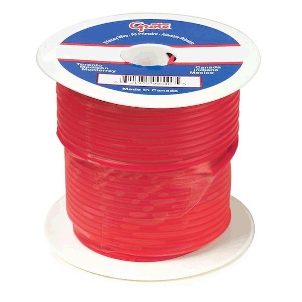 Grote Primary Wire, 18 Gauge, Red, 1000 ft. Spool - 88-9000