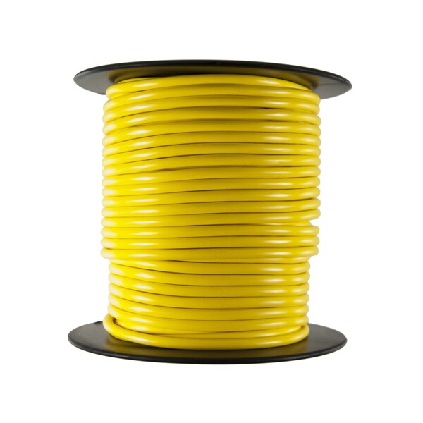 The Best Connection Primary Wire - Rated 80Â°C 10 AWG, Yellow 100 Ft. - 107C
