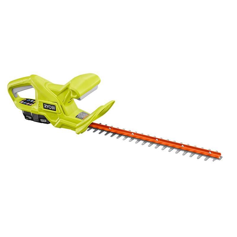 RYOBI ONE+ 18V Cordless Battery String Trimmer/Edger, Hedge Trimmer, Blower (3-Tool) w/ (2) 2.0 Ah Batteries and Charger - P20131