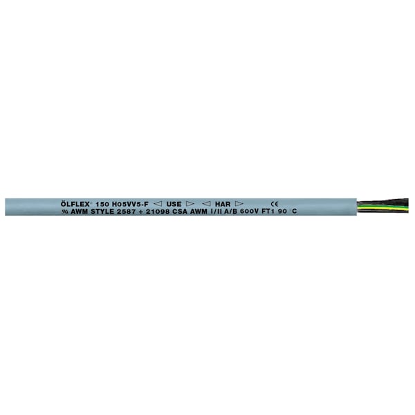 Lapp Group 18-3C STR BC PVC OLFLEX 150, PVC JKT GRY 90C 600V, 1000FT - 2FM-1803O