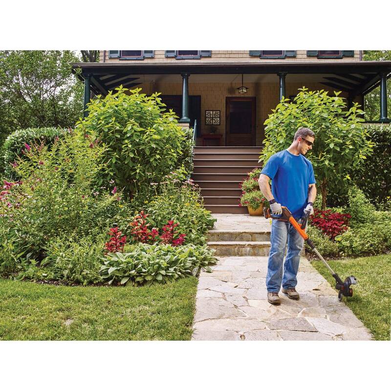 BLACK+DECKER 20V MAX Cordless Battery Powered 2-in-1 String Trimmer & Lawn Edger with (1) 2.5 Ah Battery & Charger - LSTE523