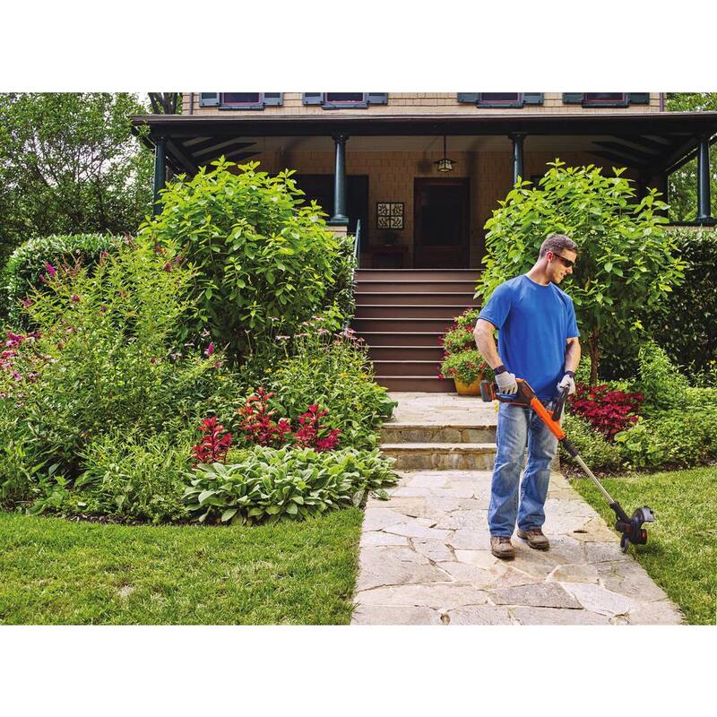 BLACK+DECKER 20V MAX Cordless Battery Powered 2-in-1 String Trimmer & Lawn Edger with (1) 2.5 Ah Battery & Charger - LSTE523