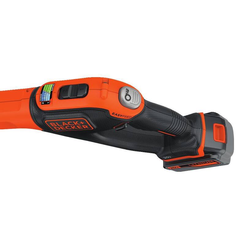 BLACK+DECKER 20V MAX Cordless Battery Powered 2-in-1 String Trimmer & Lawn Edger with (1) 2.5 Ah Battery & Charger - LSTE523