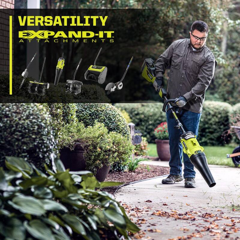RYOBI 40V HP Brushless Cordless Battery String Trimmer & Leaf Blower w/ Extra 5-Pack of Pre-Cut Line, 4.0 Ah Battery & Charger - RY40960-AC