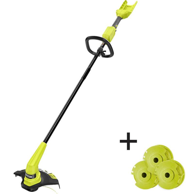 RYOBI 40V 12 in. Cordless Battery String Trimmer with Extra 3-Pack of Spools (Tool Only) - RY402013BTL-AC