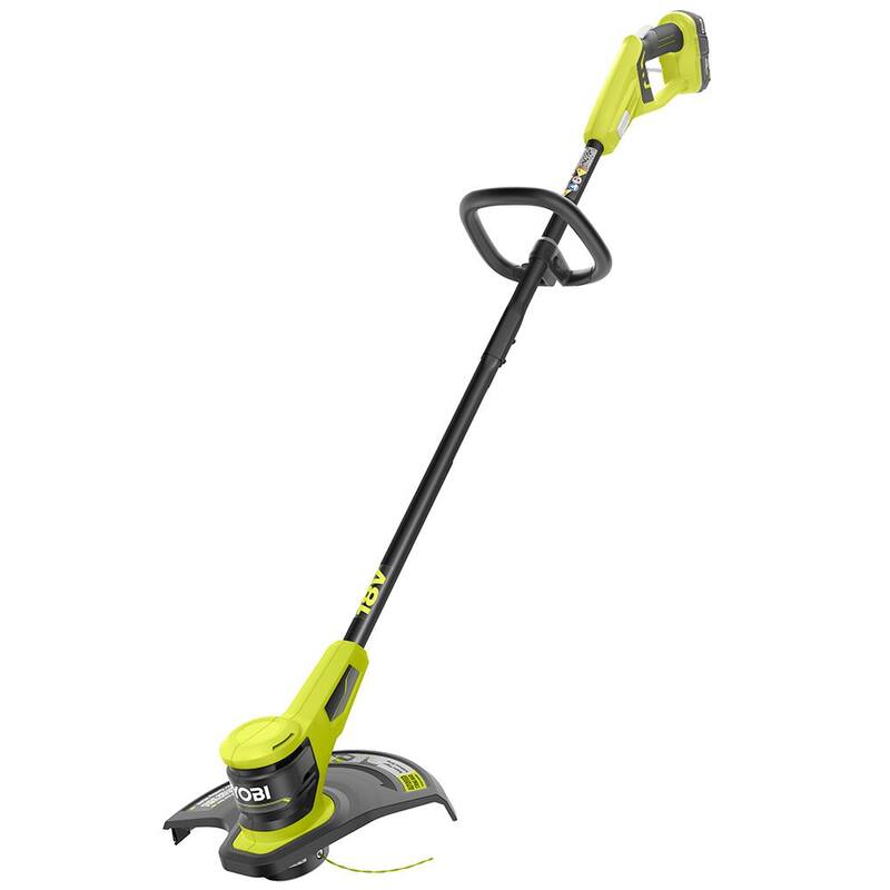 RYOBI ONE+ 18V 13 in. Cordless Battery Electric String Trimmer/Edger with Extra 3-Pack of Spools, 2.0 Ah Battery and Charger - P20150-AC