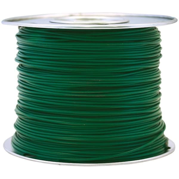 Cci Primary Wire, 10 AWG Wire, 1Conductor, 60 VDC, Copper Conductor, Green Sheath - 56133023