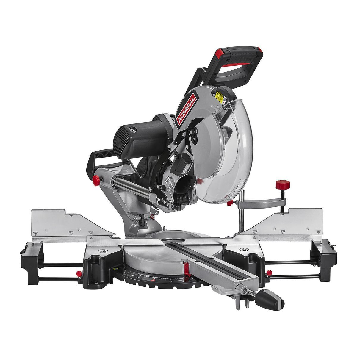 Sierra ingletadora compuesta de doble bisel deslizante Admiral de 12 pulgadas con LED y guía láser - 57839.