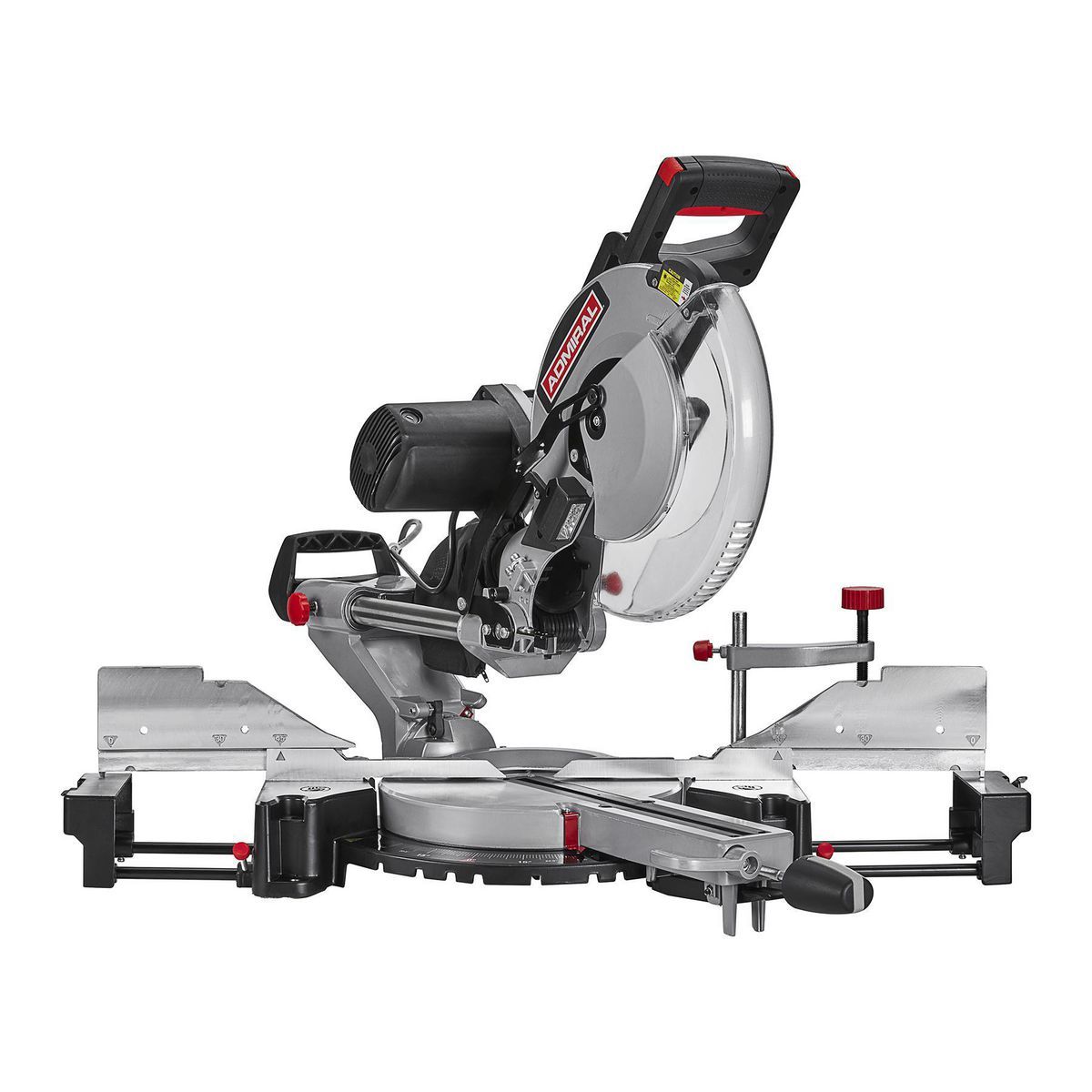 Sierra ingletadora compuesta de doble bisel deslizante Admiral de 12 pulgadas con LED y guía láser - 57839.