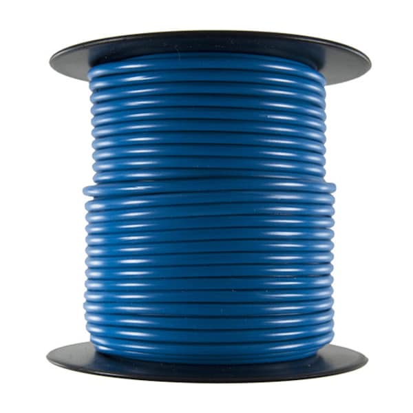 The Best Connection Primary Wire - Rated 80Â°C 18 AWG, Blue 100 Ft. - 186C