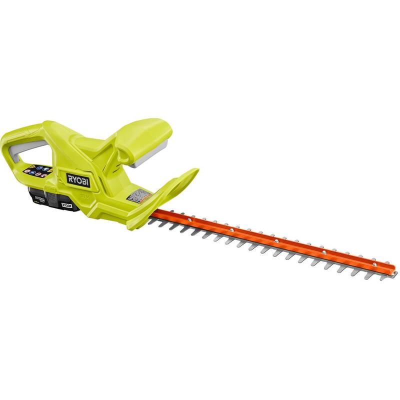 RYOBI ONE+ 18V 18 in. Cordless Battery Hedge Trimmer with 1.5 Ah Battery and Charger - P2670