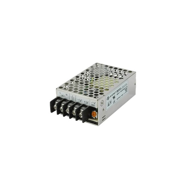 Cui Inc AC to DC Power Supply, 90 to 264V AC, 12V DC, 25W, 2.1A, Chassis - VGS-25-12