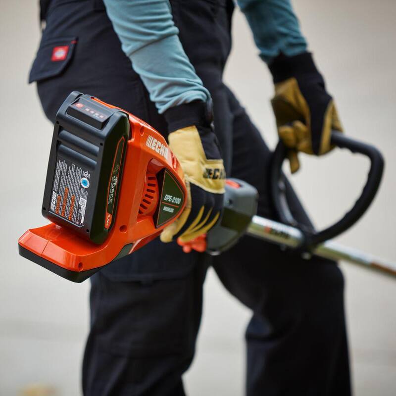 ECHO eFORCE 56-Volt Cordless Battery Powered Brushless Lawn Edger with 2.5Ah Battery and Top Mount Charger - DPE-2100X1