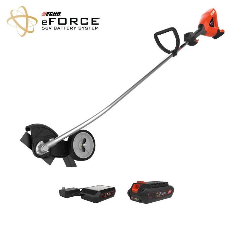ECHO eFORCE 56-Volt Cordless Battery Powered Brushless Lawn Edger with 2.5Ah Battery and Top Mount Charger - DPE-2100X1