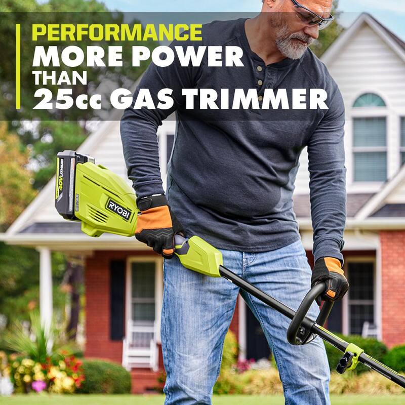 RYOBI 40V Expand-It Cordless Battery Attachment Capable Powerhead and Edger Attachment with 4.0 Ah Battery and Charger - RY40PH01K-RYEDG