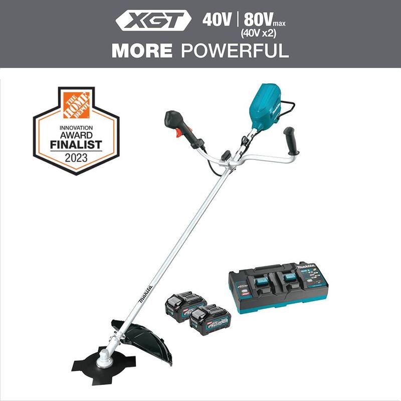 Makita XGT 80V max (40V max X2) Brushless Cordless Brush Cutter Kit (4.0Ah) - GRU05PM