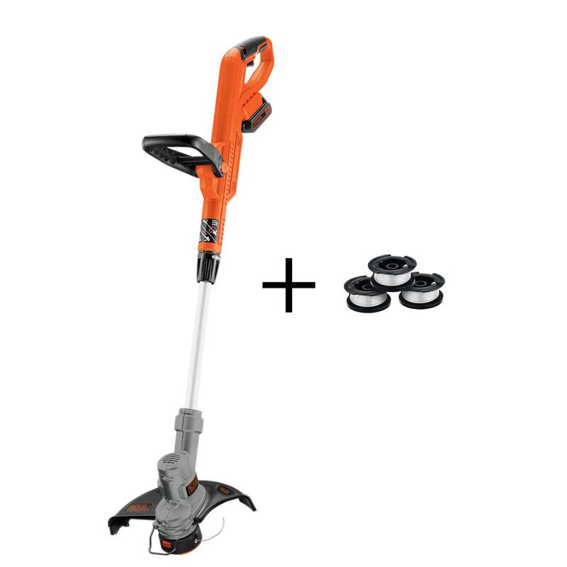 BLACK+DECKER 20V MAX Cordless Battery Powered 2-in-1 String Trimmer & Lawn Edger with 3-Pack of Trimmer Line - LST3003ZP