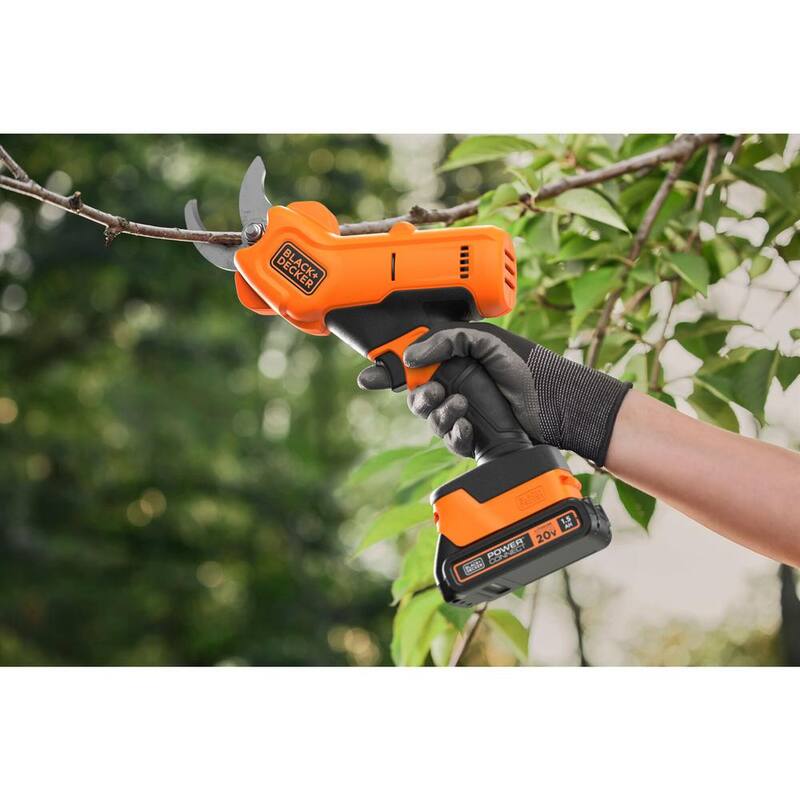 BLACK+DECKER 20-Volt Cordless Electric Pruner with 1.5Ah Battery and Charger - BCPR320C1
