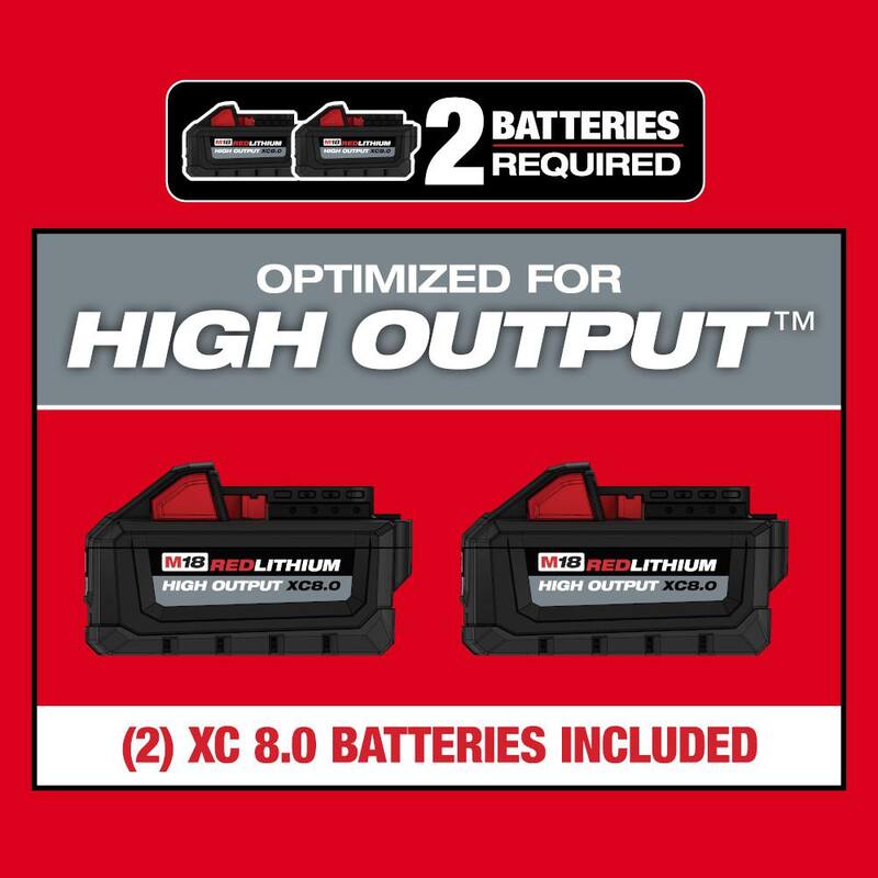 Milwaukee M18 FUEL 18V Brushless Cordless 17 in. Dual Battery Straight Shaft String Trimmer w/Pruning Saw, (2) Battery, Charger - 3006-22-3004-20