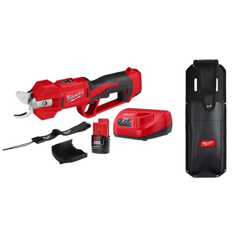 Milwaukee M12 FUEL 12V Brushless Cordless Brushless Cordless Pruner Kit with Pruner Holster, 2.0 Ah Battery, and Charger - 2534-21-49-17-2765