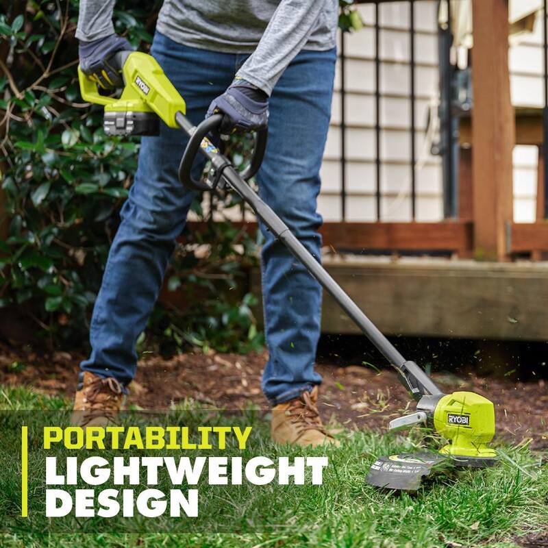 RYOBI ONE+ 18V 13 in. Cordless Battery String Trimmer/Edger with Extra 3-Pack of Spools (Tool Only) - P20018BTL-AC