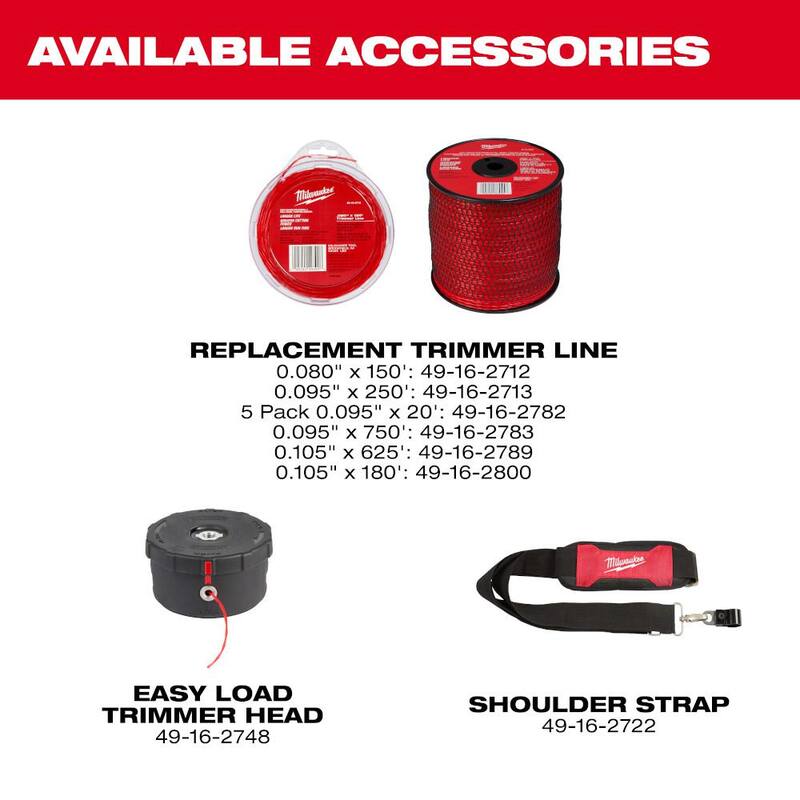 Milwaukee M18 FUEL 18V Brushless Cordless 17 in. Dual Battery Straight Shaft String Trimmer w/Mower, (2) 12.0 Ah Battery, Charger - 3006-20-2823-22HD