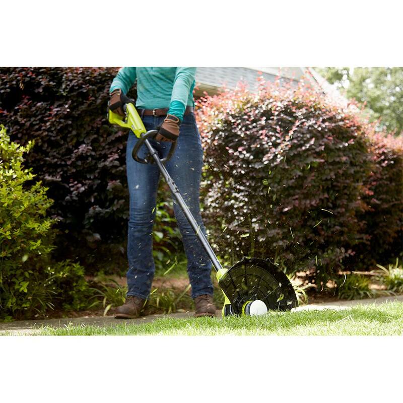 RYOBI ONE+ 18V Cordless Battery String Trimmer and Blower Combo Kit (2-Tools) with 4.0 Ah Battery and Charger - P20151
