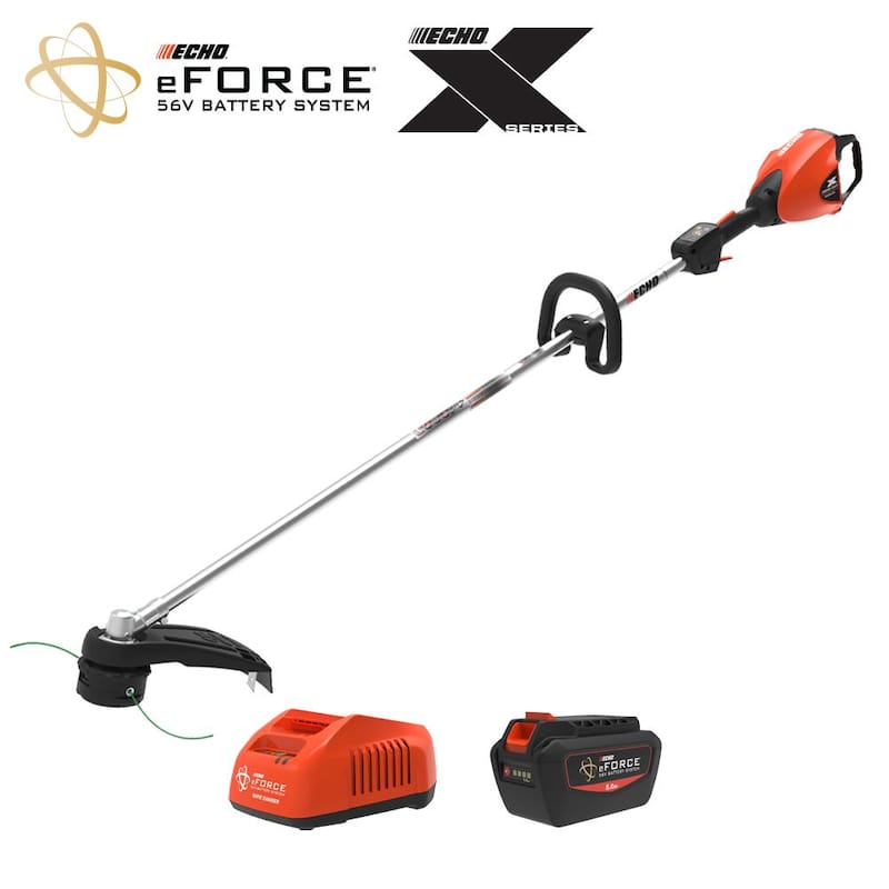 ECHO eFORCE 56V X Series 17 in. Brushless Cordless Battery String Trimmer with 5.0Ah Battery and Rapid Charger - DSRM-2600R2